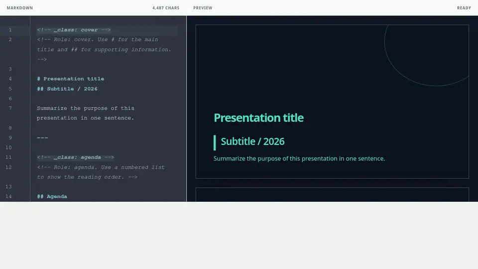 Review source and generated output side by side.