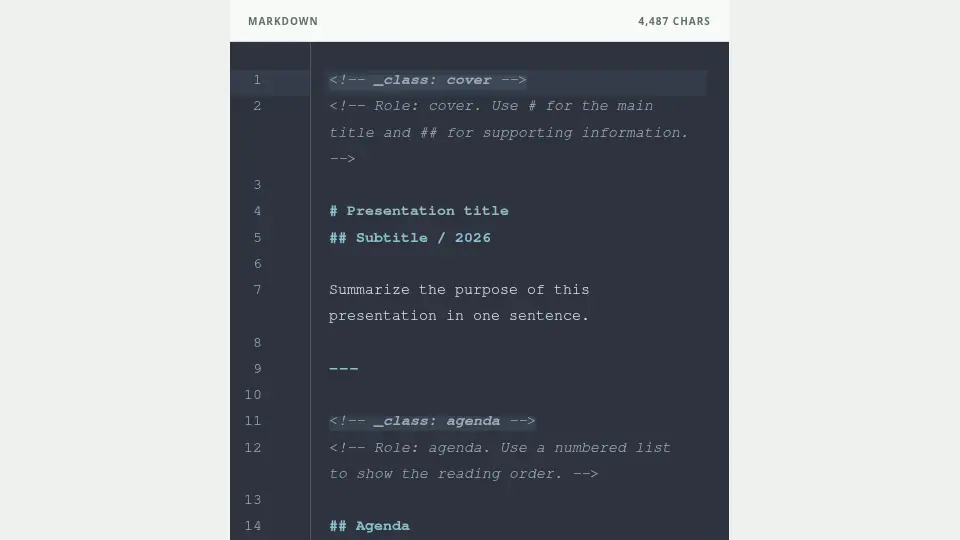 Use Markdown documented in the editing controls and Guide.