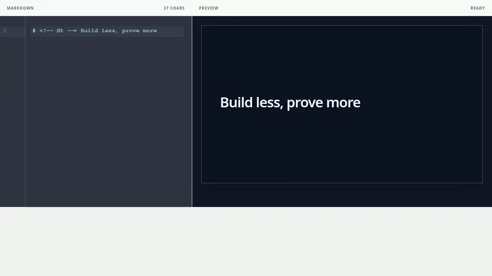 Use `<!-- fit -->` to enlarge a short heading.